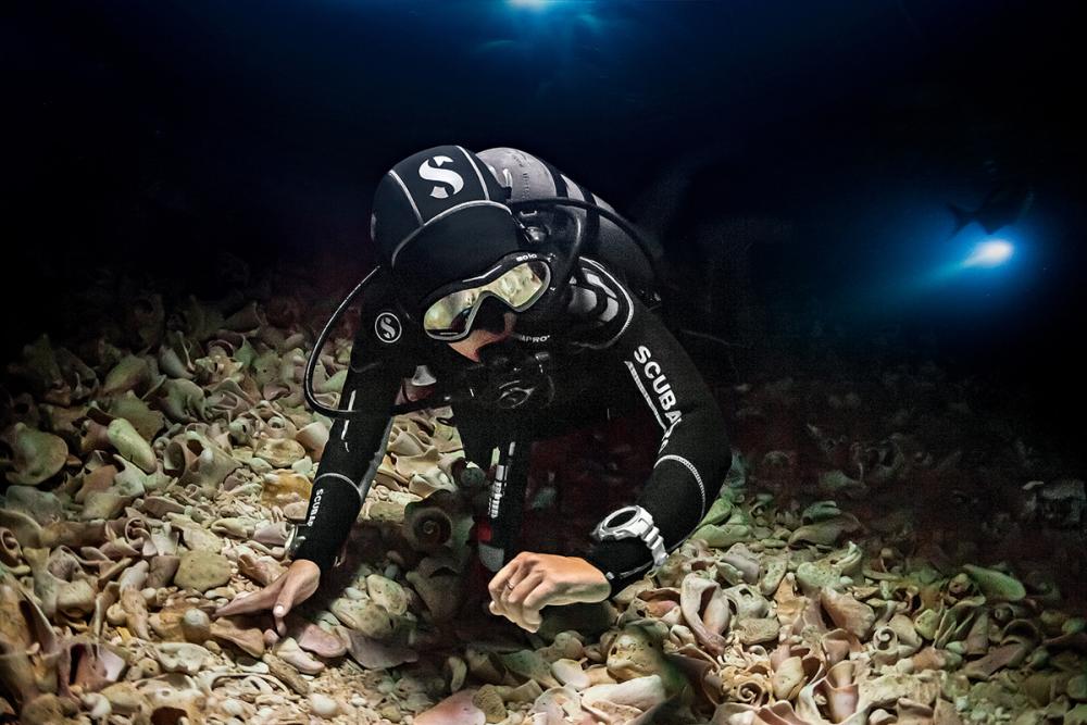 SSI cavern diver training in a Tulum cenote
