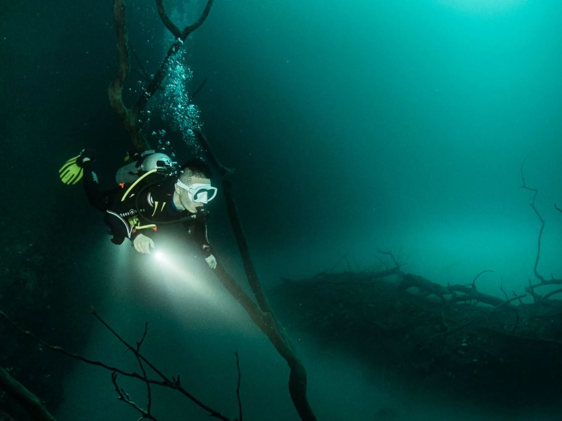 Angelita in the Scuba Tulum cenote guide
