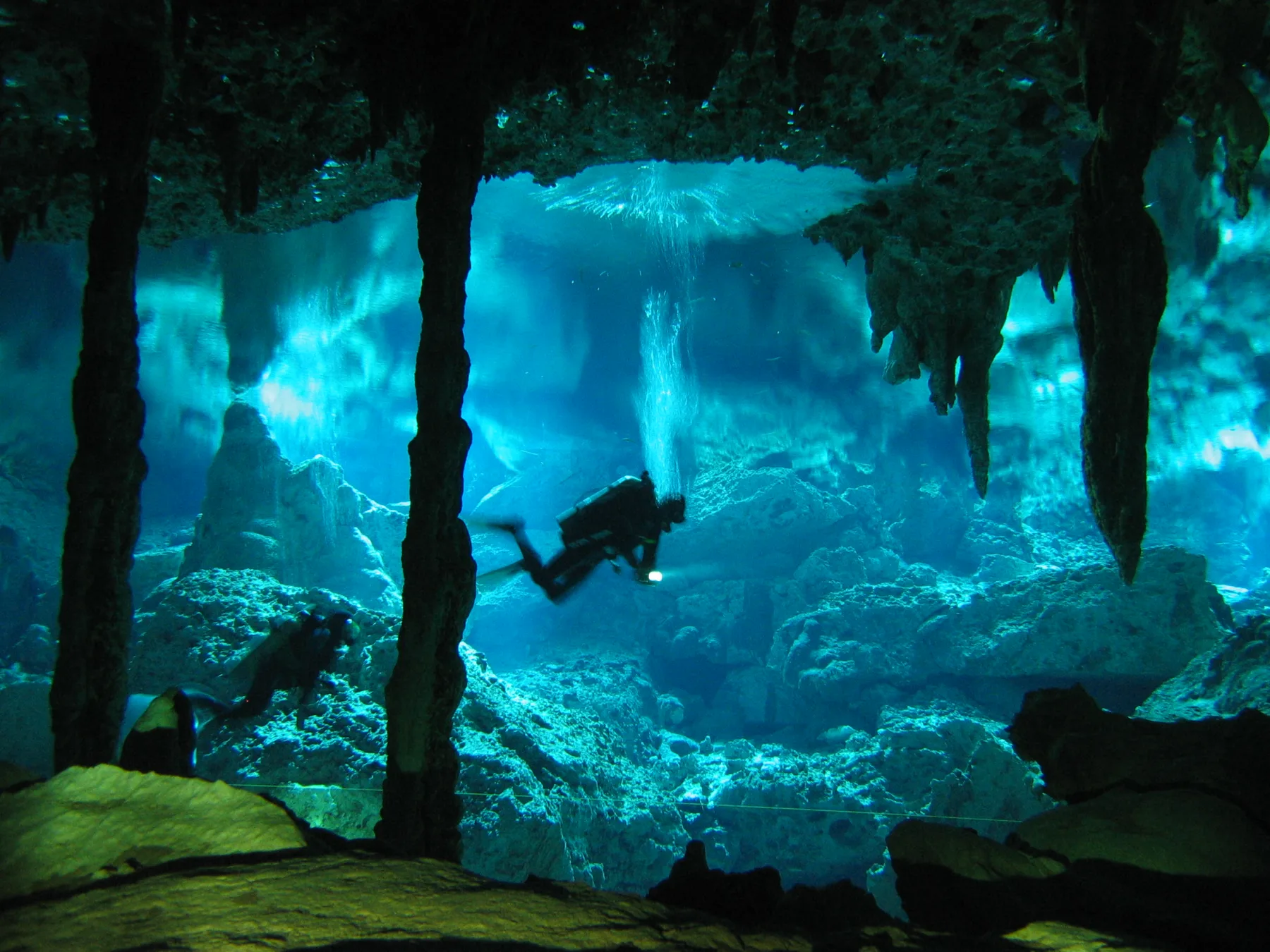 Clear cenote water near Tulum