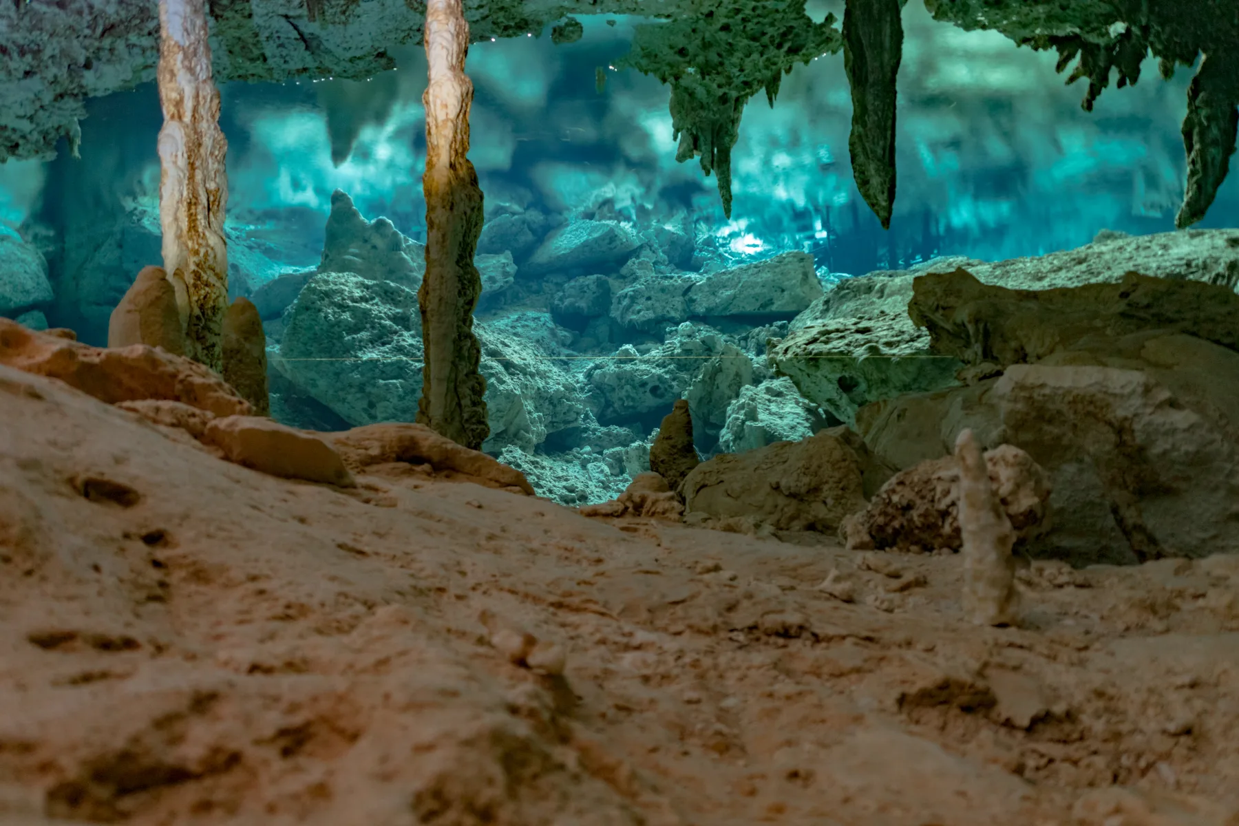 Bat Cave cenote diving near Tulum