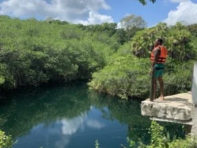 Cenote Jaguar snorkeling water near Tulum